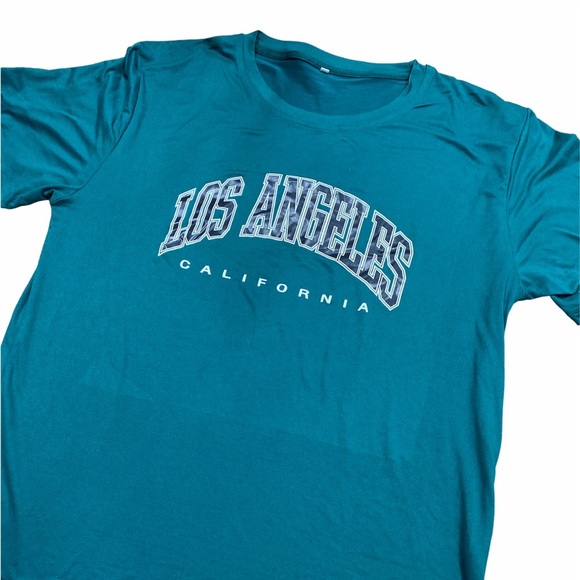 SHEIN green Los Angeles T-shirt size XLarge - Picture 3 of 6